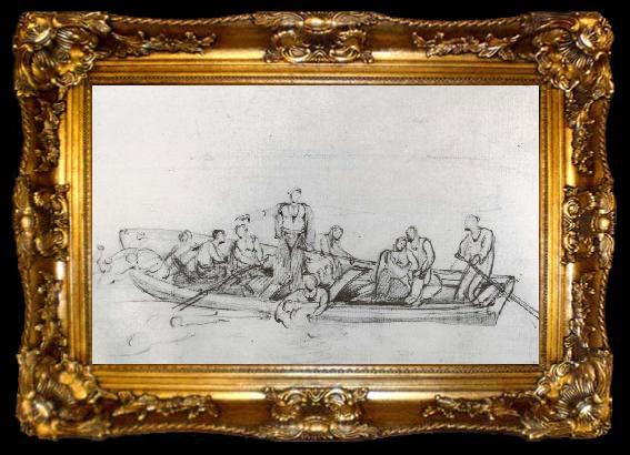 framed  William Westall The Wreck of the porpoise, ta009-2